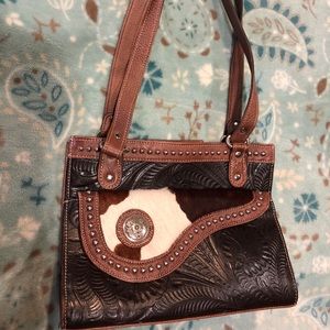 American West Cowhide and Leather Purse